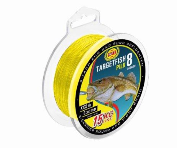 WFT Target Fish 8 - 8fach geflochten - Targetfish Pilk Gelb 220m - 0,18 - 16kg
